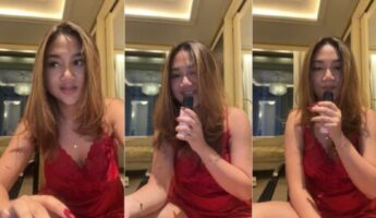 Nabila Amey No Bra Live di Kamar Daster Merah Instagram